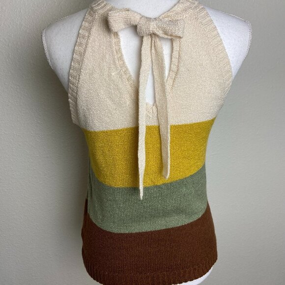 Mine Color Block Tie Back Sweater  Tank Top Sz M - Picture 2 of 8